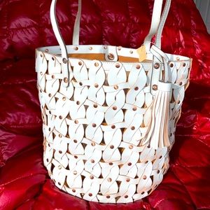 Patricia Nash Uniquely Elegant Tote: HandCrafted ButterLeather Metallic Overlay